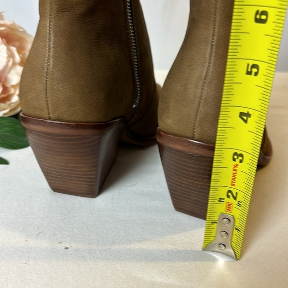 Dolce Vita Volli Suede Western Ankle Booties | Brown Pointed Toe Women’s NEW - Picture 5 of 7